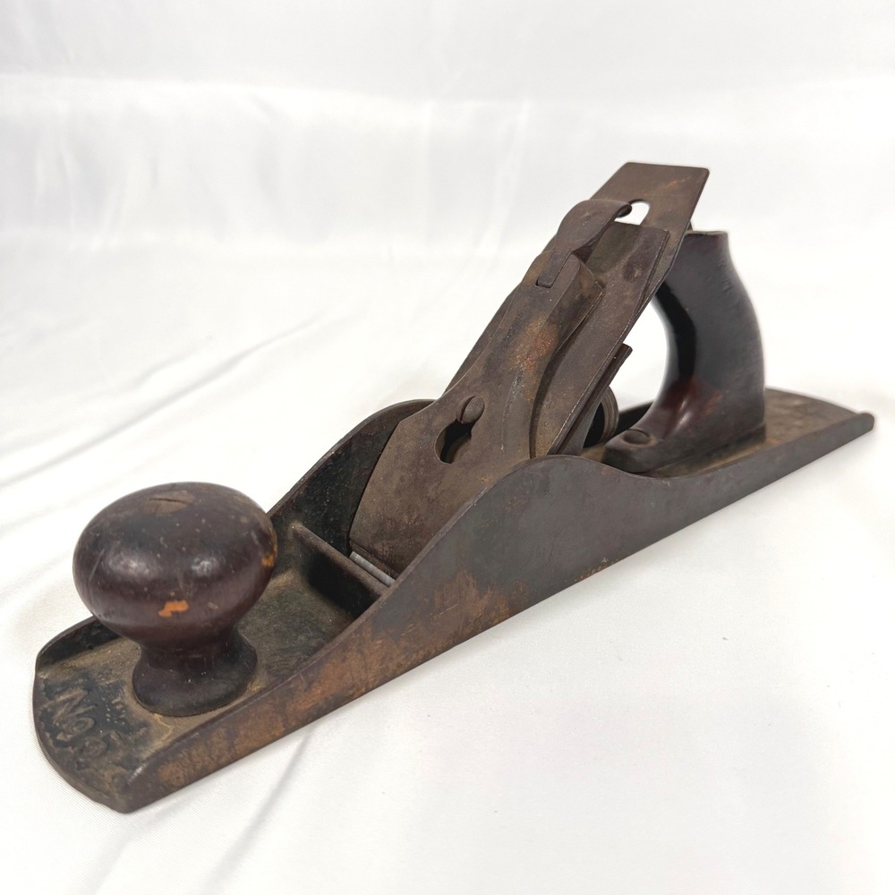 Vintage No. 5 Jack Plane Woodworking Tool Brown Cast Iron Antique Restoration